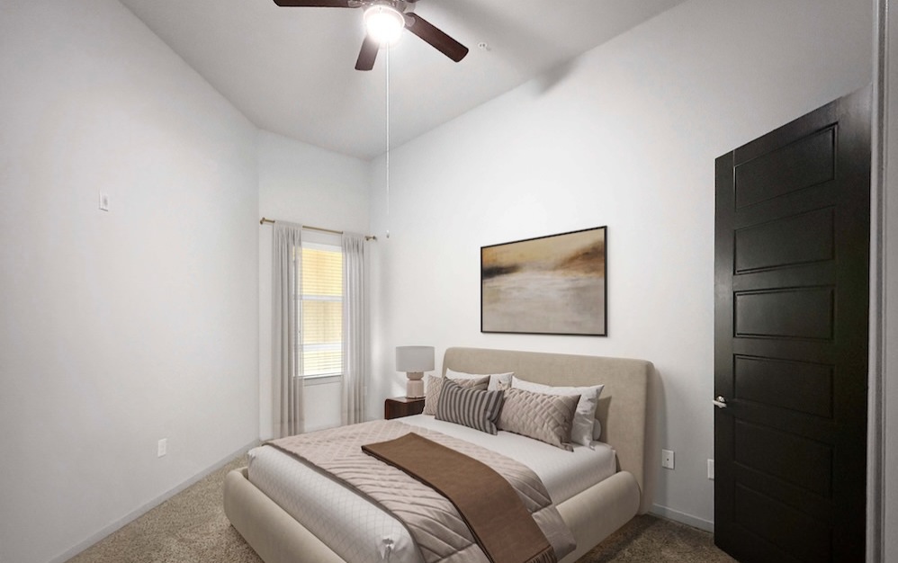 bedroom with a ceiling fan