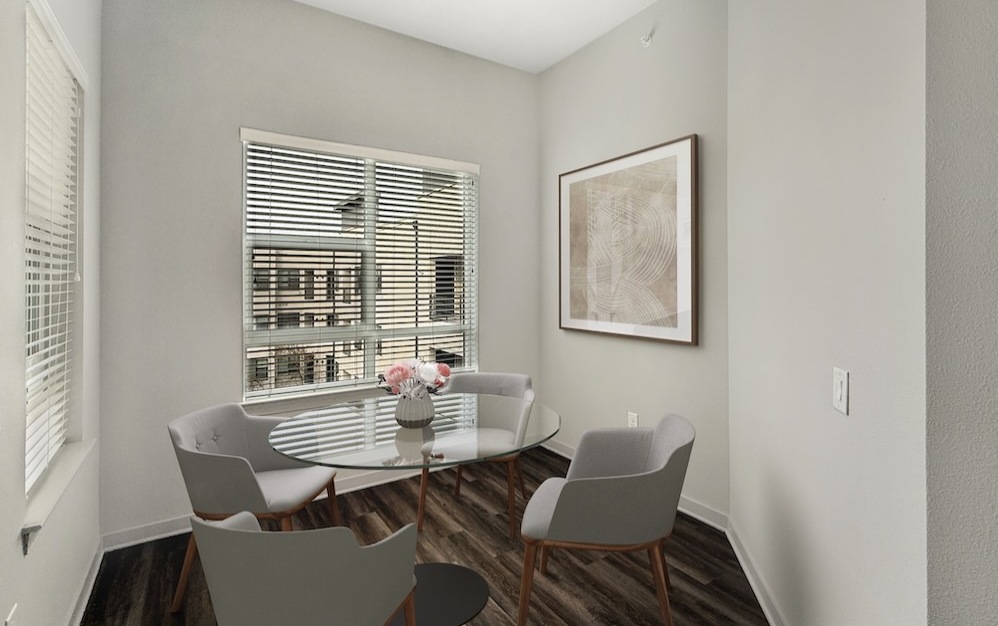 dining room with a round table and chairs