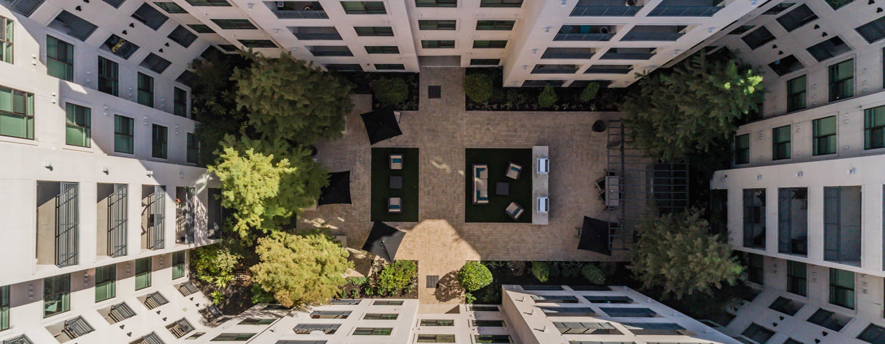 aerial view of The Millennium Six Pines courtyard